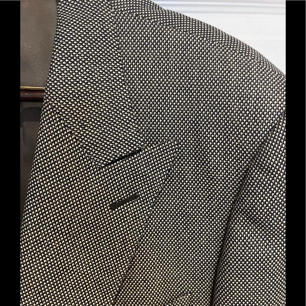 Canali Italian Brown Houndstooth Blazer
